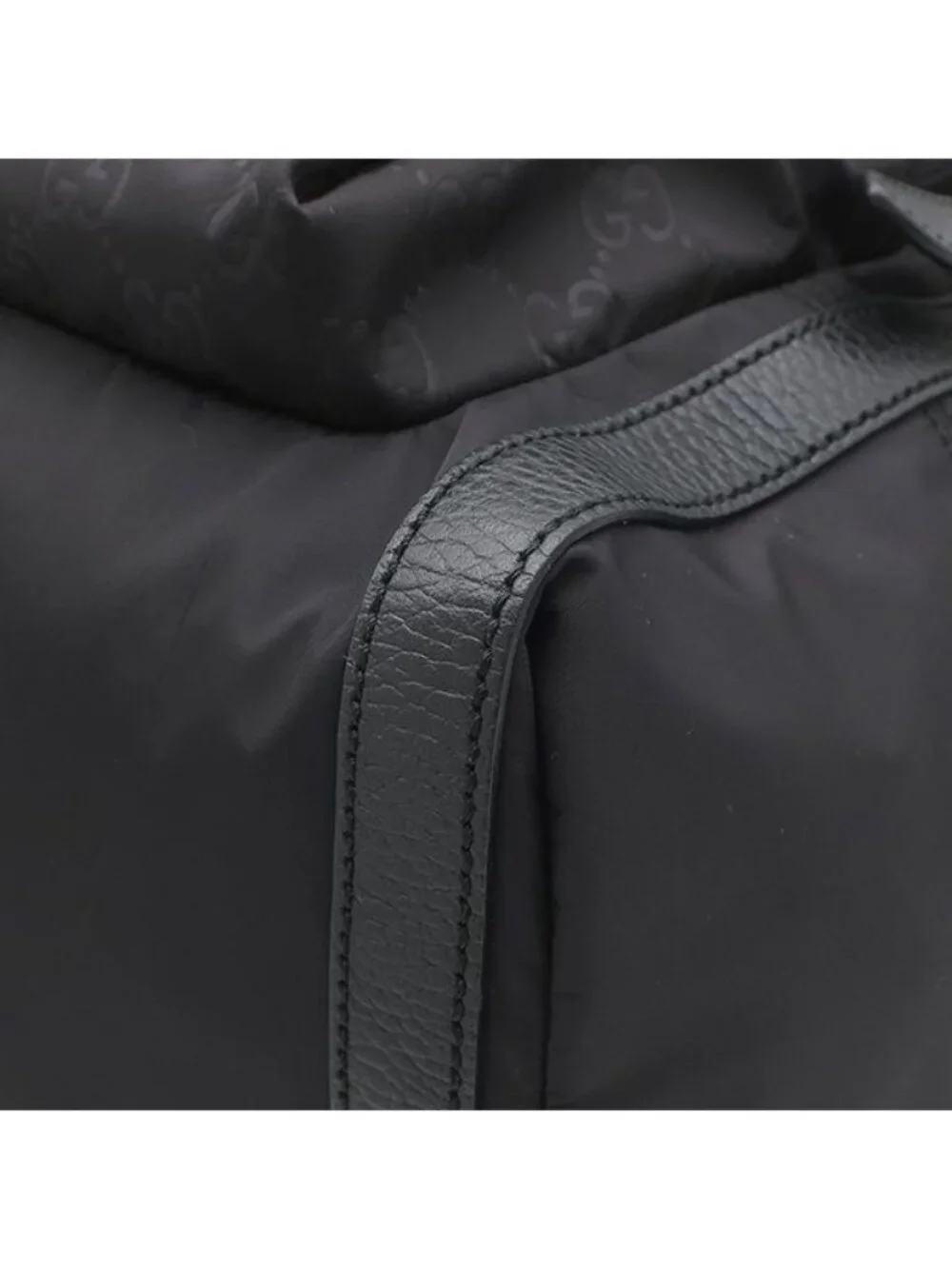 Gucci Backpack GG Nylon Guccissima Black Silver